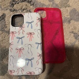 Set of 2 iPhone 11 phone cases #phone-case #cute #bows